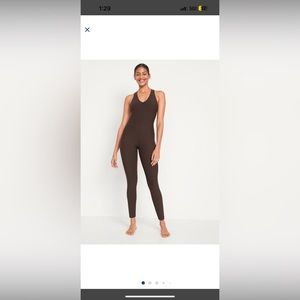 Power soft sleeveless open back bodysuit